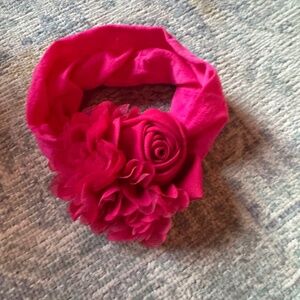 Hot pink baby headband/head bow